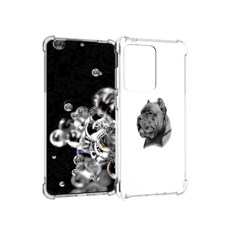 

Чехол MyPads Tocco для Samsung Galaxy S20 Ultra грозный бульдог (PT144384.494.300), Прозрачный, Tocco