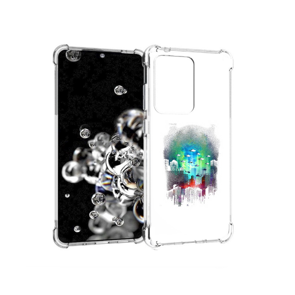 

Чехол MyPads Tocco для Samsung Galaxy S20 Ultra город в свечении (PT144384.494.296), Прозрачный, Tocco