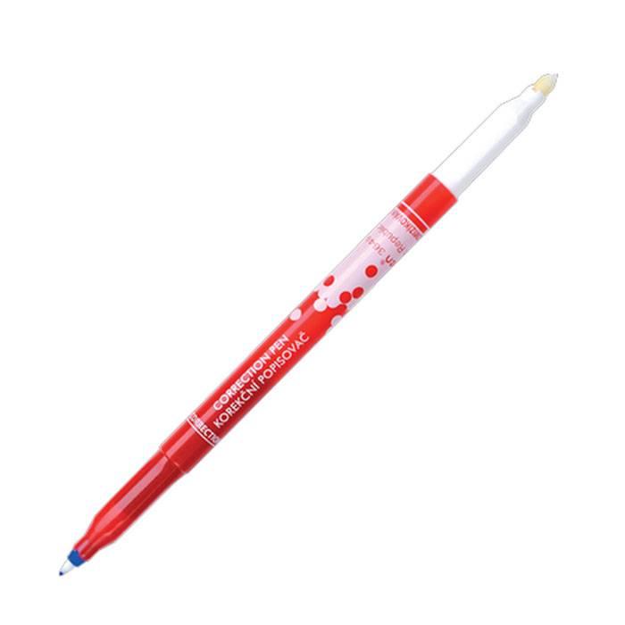 Ручка капиллярная Centropen 3649 0.5мм, круглая, корректор синяя 3649