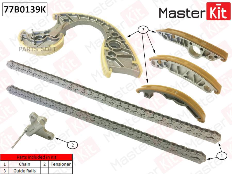 

Комплект цепи ГРМ (без звездочек) VAG BKN,ASB 77B0139K