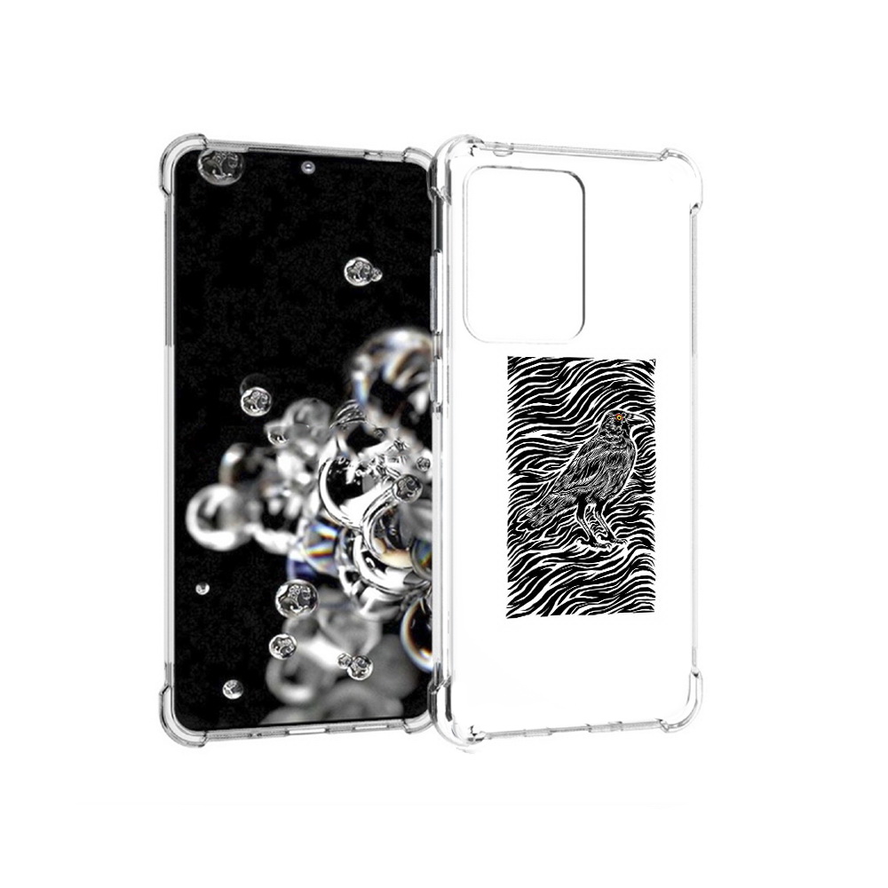 Чехол MyPads Tocco для Samsung Galaxy S20 Ultra ворон в абстракции (PT144384.494.272)