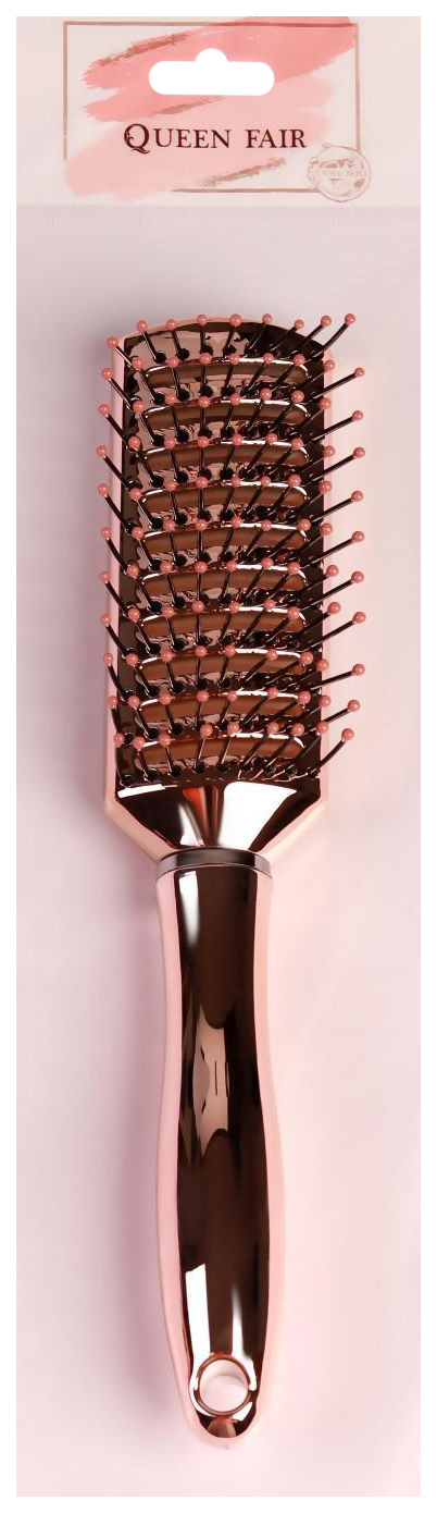 

Расчёска массажная, вентилируемая, 5 × 23 см, цвет розовое золото 6962676