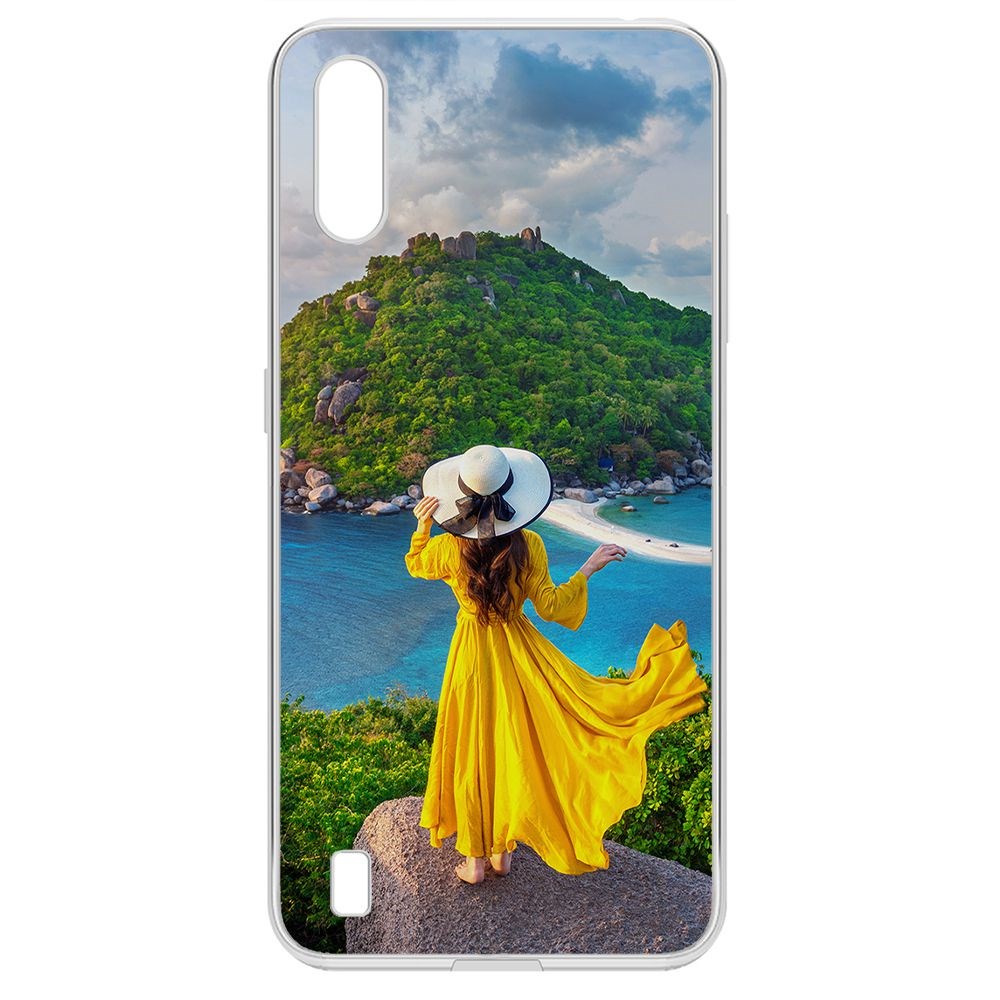 

Чехол-накладка Krutoff Clear Case Платье летнее женское для Samsung Galaxy A01 (A015)