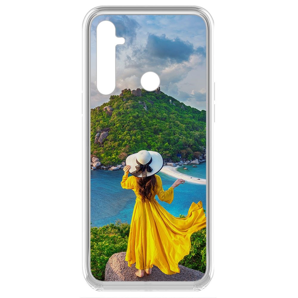 

Чехол-накладка Krutoff Clear Case Платье летнее женское для Realme 6i