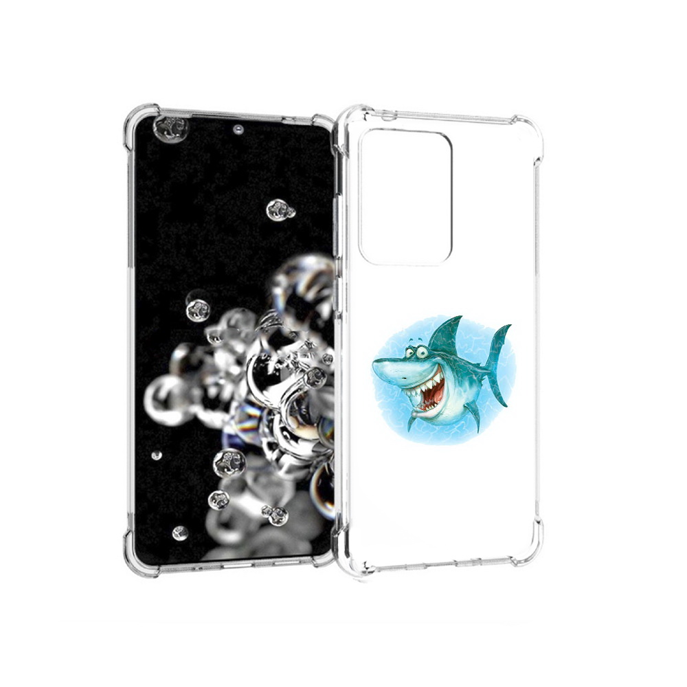 

Чехол MyPads Tocco для Samsung Galaxy S20 Ultra веселая акула (PT144384.494.261), Прозрачный, Tocco