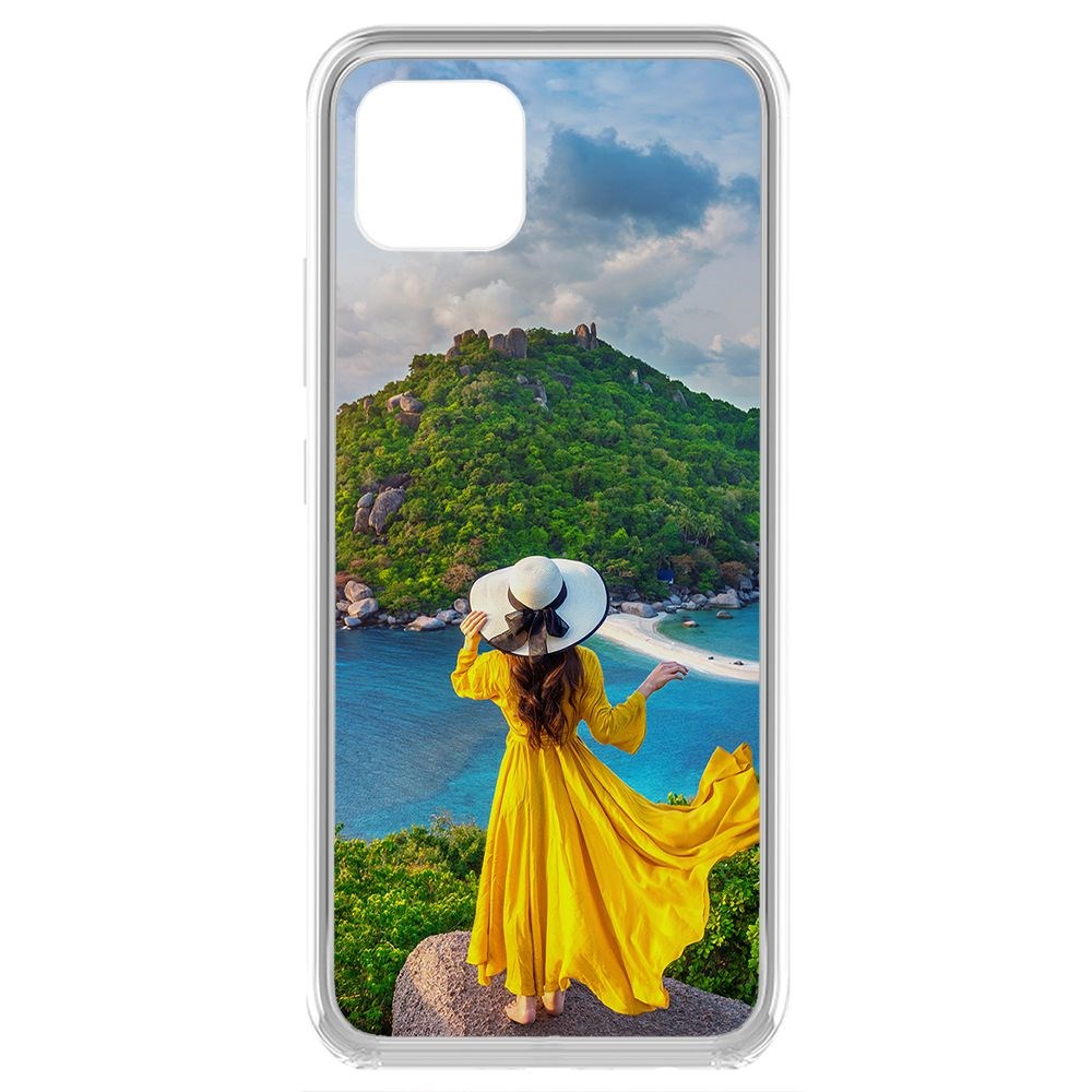 

Чехол-накладка Krutoff Clear Case Платье летнее женское для Realme C11