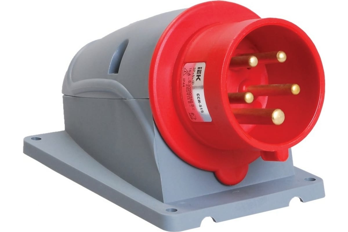 

Стационарная вилка IEK ССИ-525 32А-6ч/200/346-240/415В 3Р+РЕ+N IP44 MAGNUM PSN52-032-5, Красный