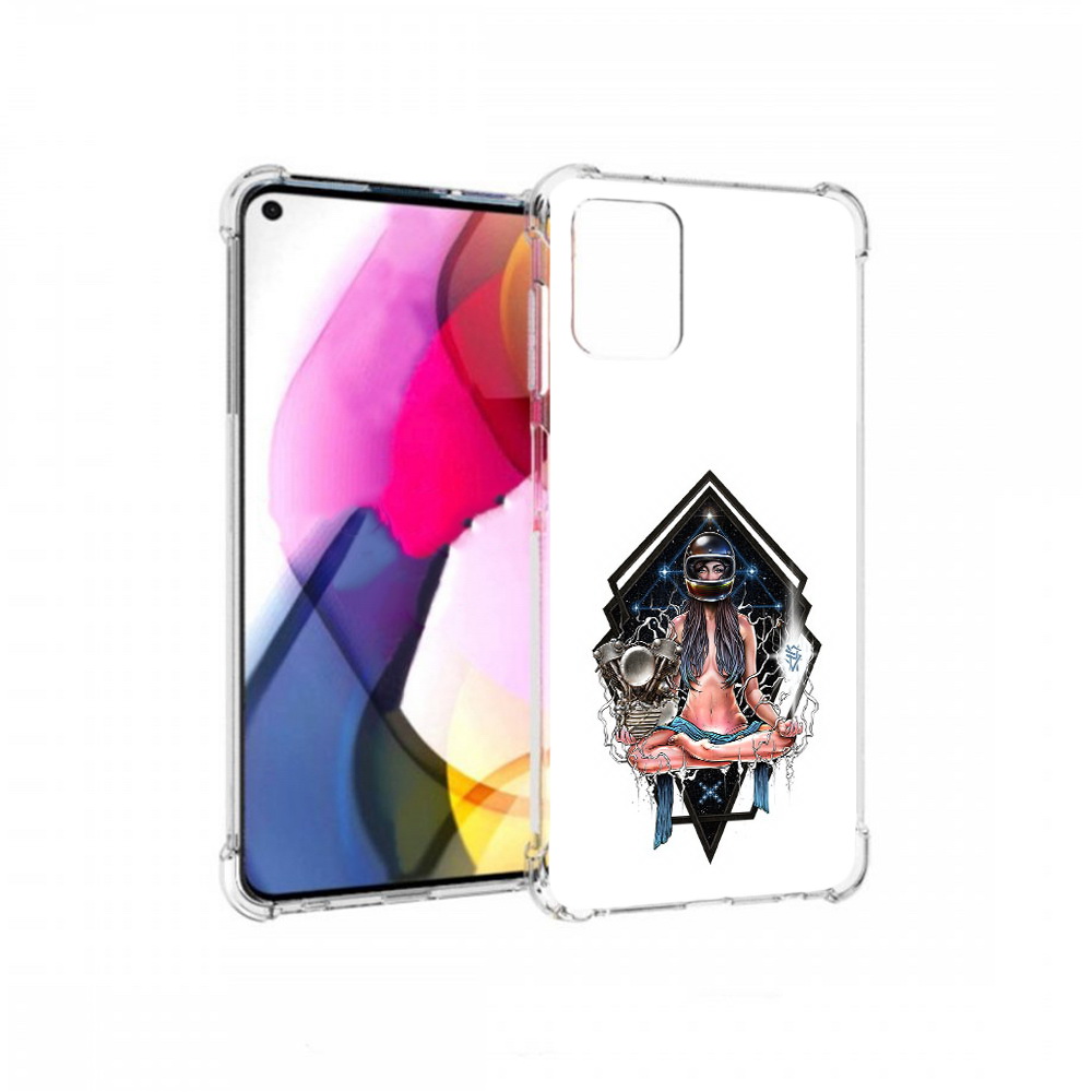 

Чехол MyPads Tocco для Motorola Moto G красивая девушка в шлеме (PT227060.366.406), Прозрачный, Tocco