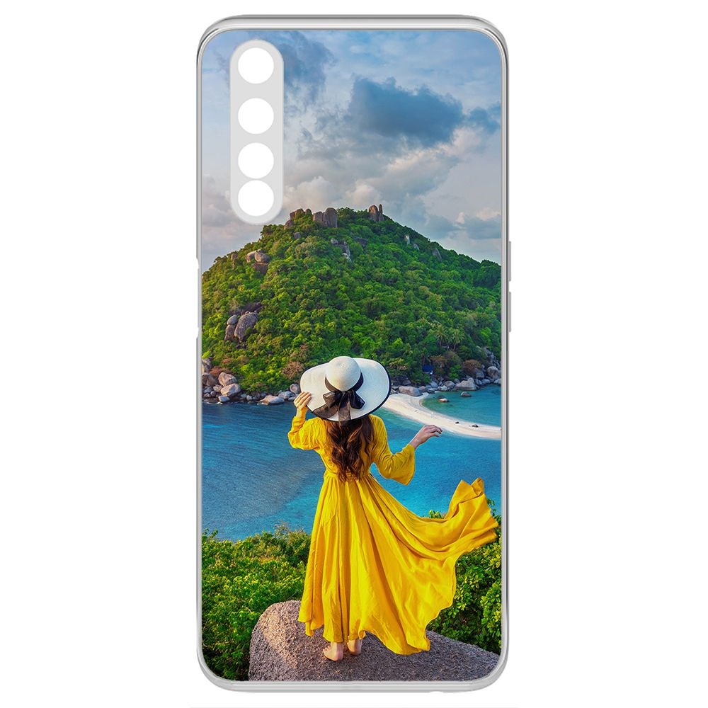 

Чехол-накладка Krutoff Clear Case Платье летнее женское для Realme 6