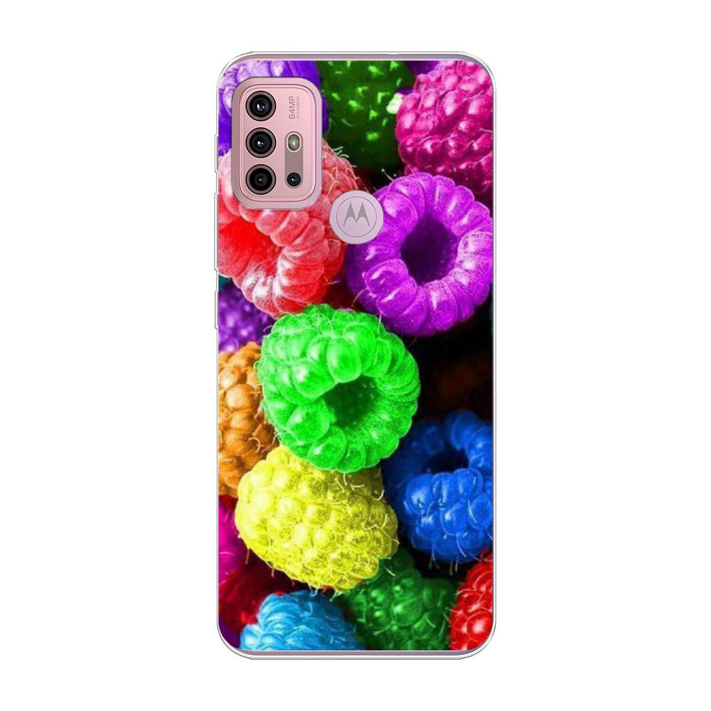

Силиконовый чехол "Разноцветная малина" на Motorola Moto G30, Разноцветный, 242350-10