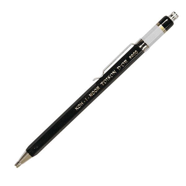 

Карандаш механический цанговый Koh-I-Noor Toison D'or 2мм, F, с точилкой 5900, Черный
