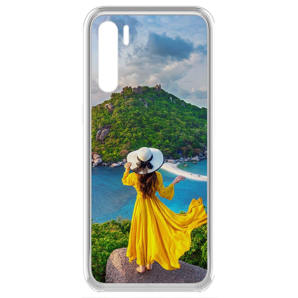 фото Чехол-накладка krutoff clear case платье летнее женское для oppo reno3 international