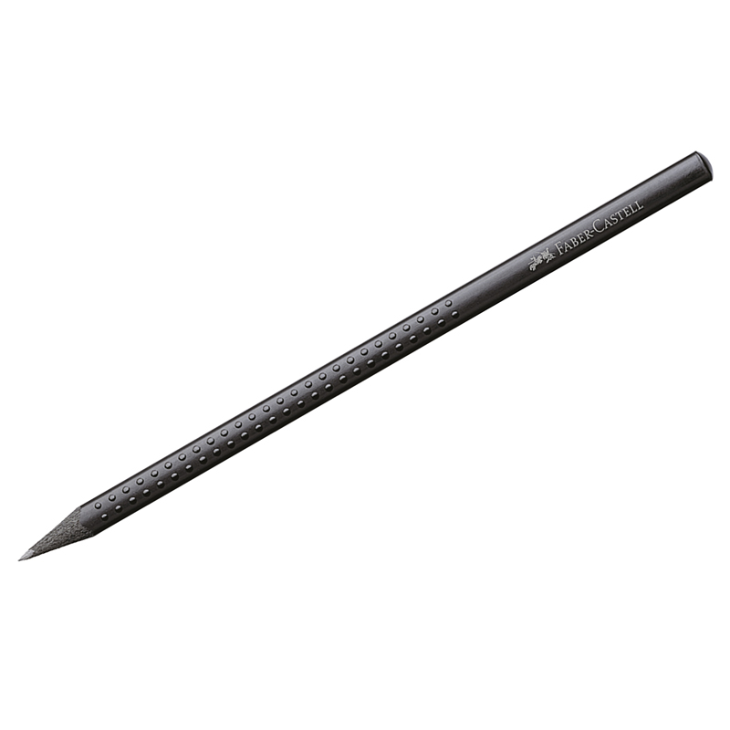 

Карандаш чернографитный простой Faber-Castell Grip B, черное дерево, заточенный 1шт.