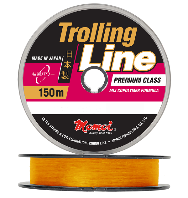 фото Леска momoi fishing "trolling line", 0,25 мм, 7,0 кг, 150 м, оранжевая