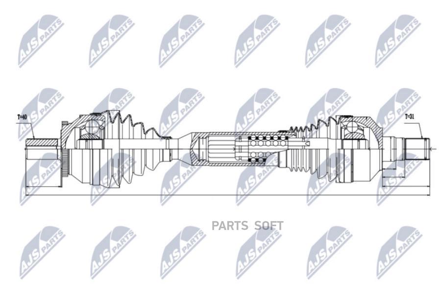 Полуось NTY npwvv061