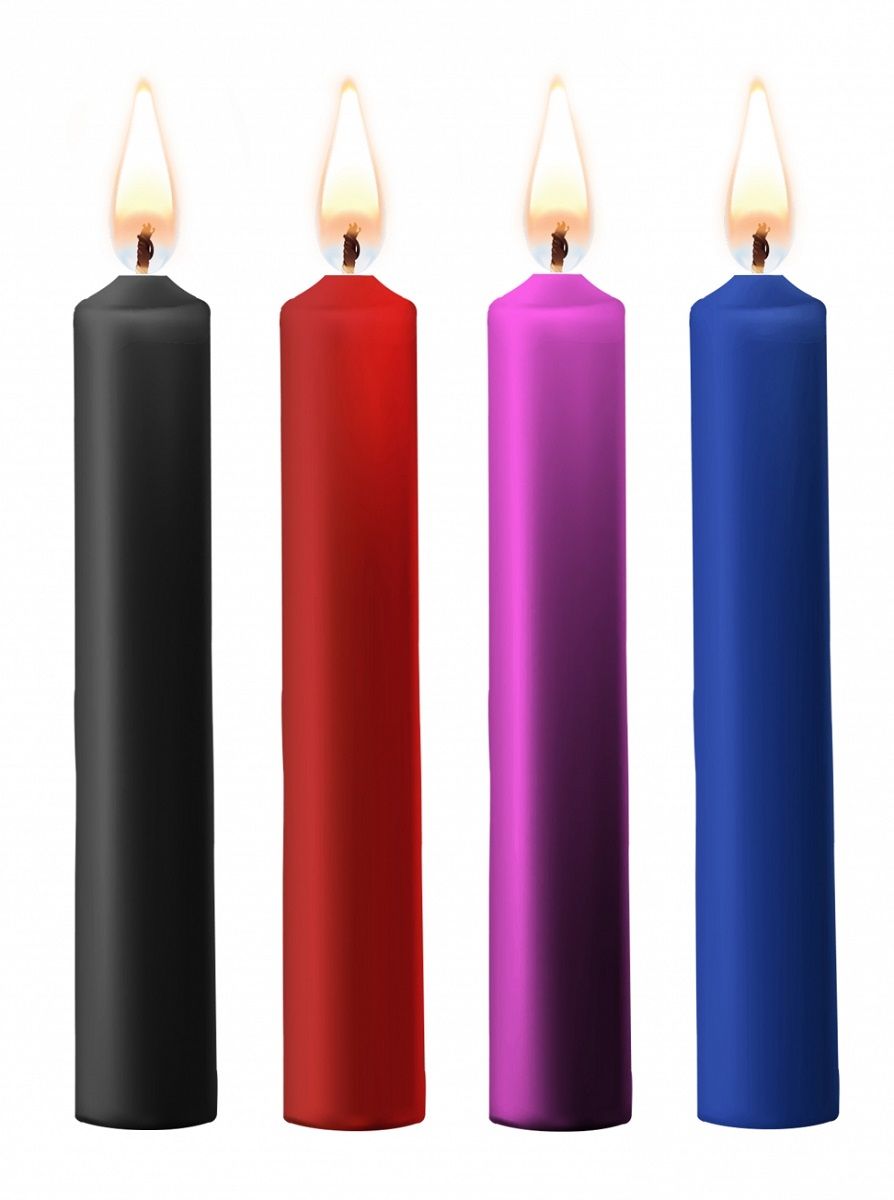 фото Набор свечей shots media bv teasing wax candle разноцветные 4 шт