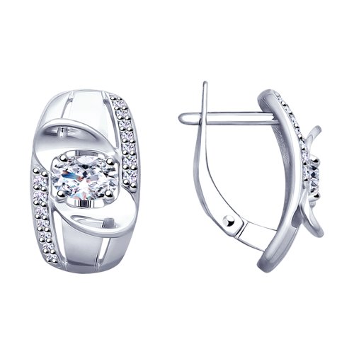 

Серьги из серебра TEO MAORI 894022982, фианит, 894022982