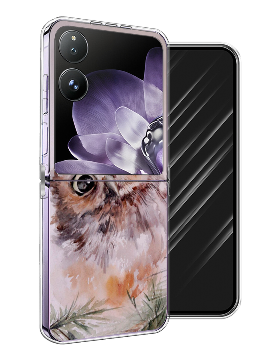 

Чехол Awog на Xiaomi Mix Flip "Сова на розовом", Розовый;коричневый, 323150-1