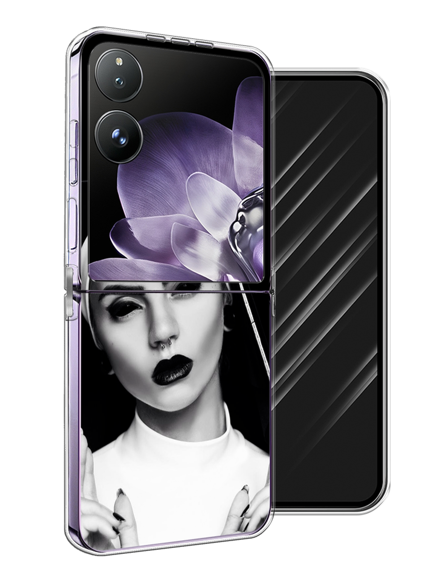 

Чехол Awog на Xiaomi Mix Flip "Черная монашка", Серый;черный, 323150-1