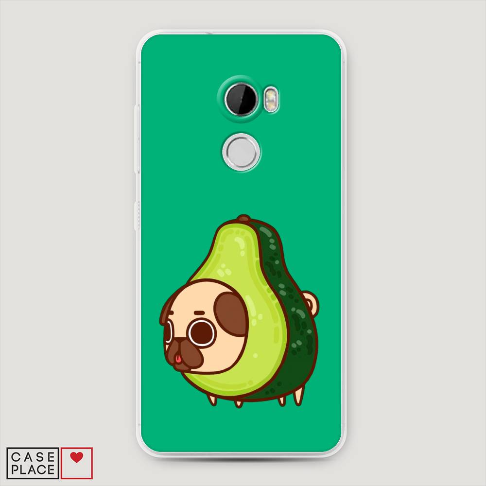 

Чехол на HTC One X10 "Мопс авокадик", Зеленый, 101850-1