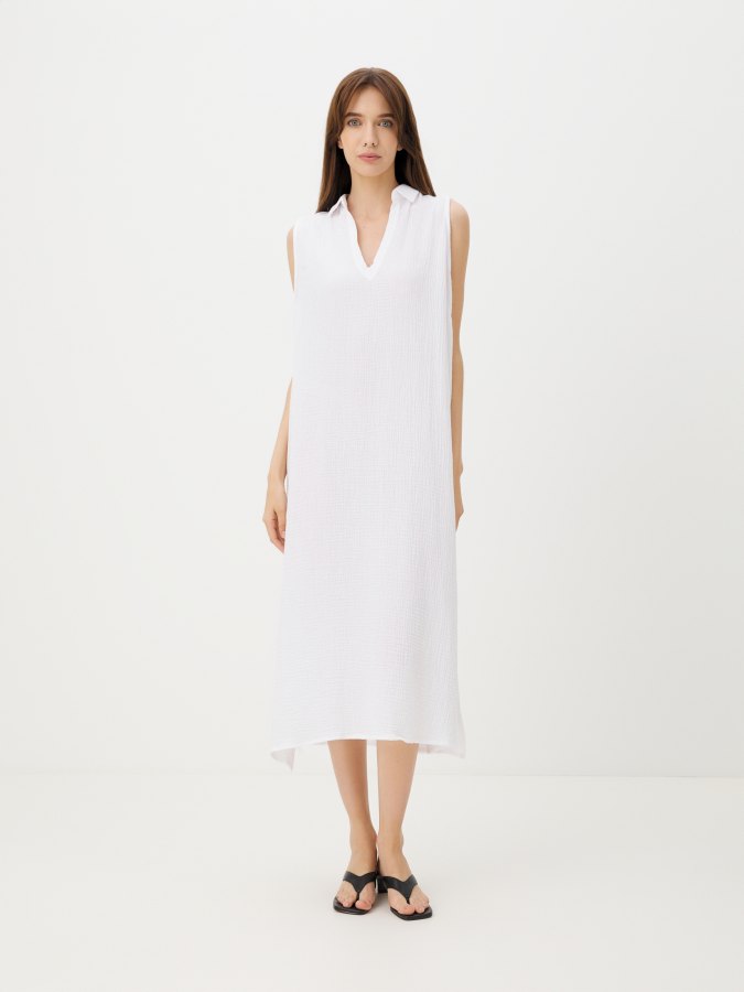 

Платье женское Maison David DRESS-2C белое XS, Белый, DRESS-2C
