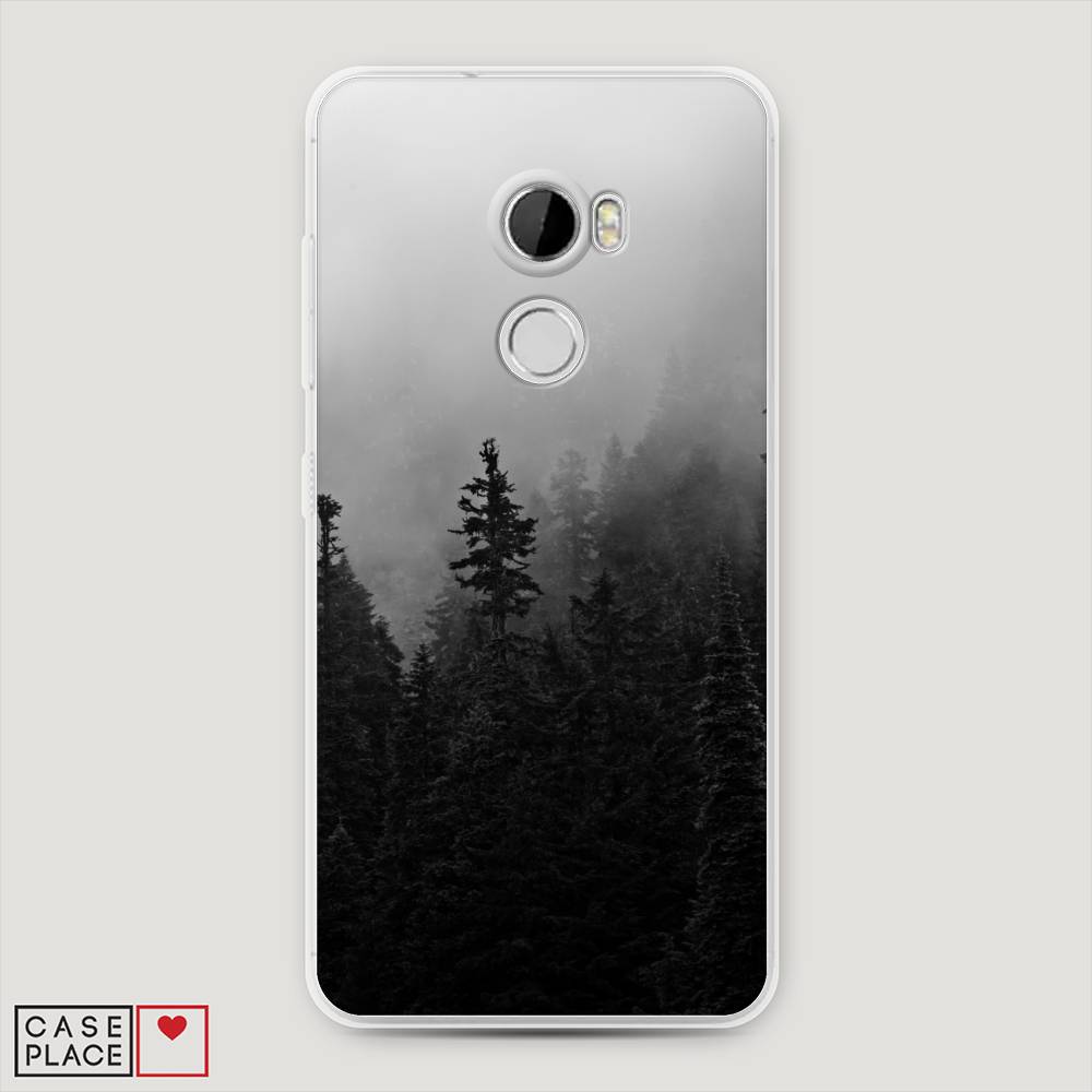 

Чехол на HTC One X10 "Туманный лес", Серый;черный, 101850-2