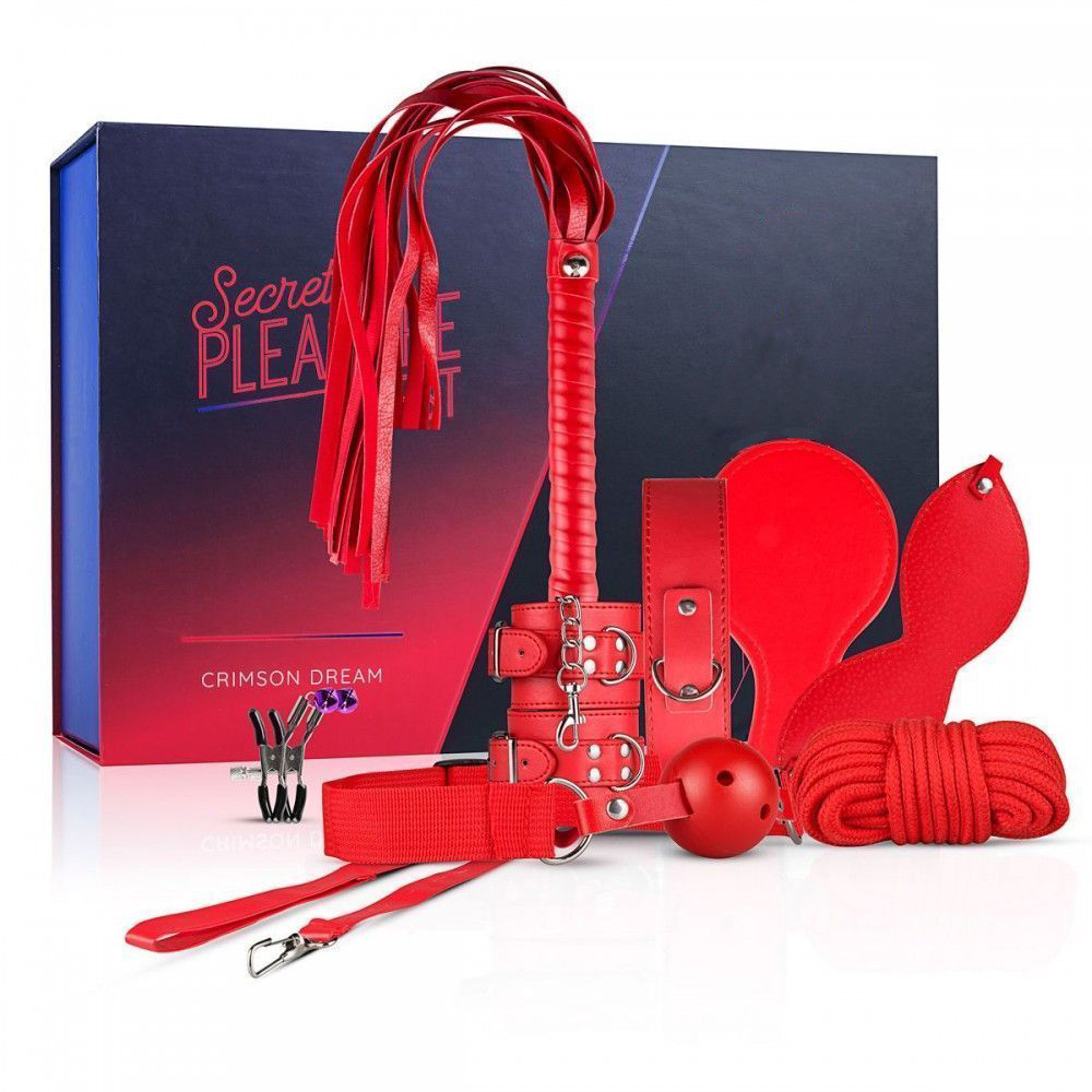 Набор для BDSM Secret Pleasure Chest Crimson Dream красный красный,  черный