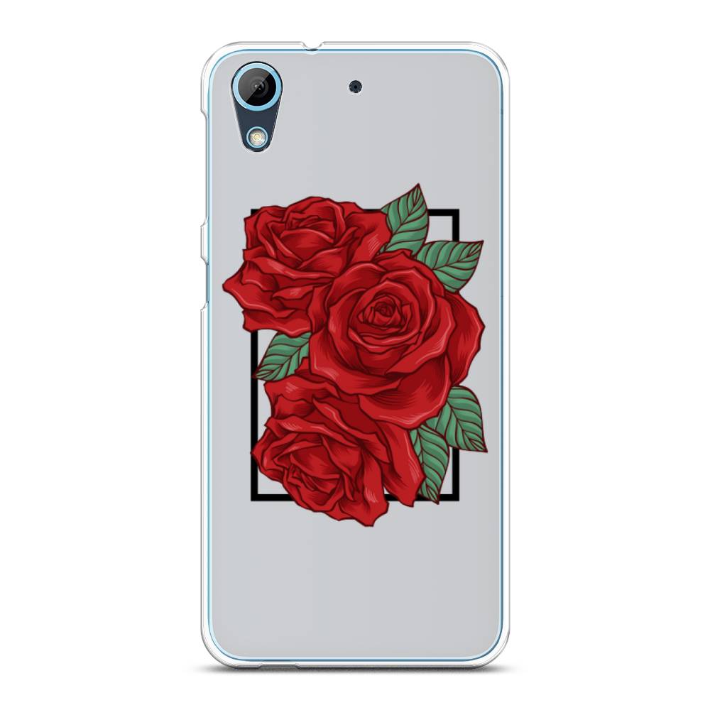 

Чехол на HTC Desire 626 "Три алые розы", Красный, 101650-2