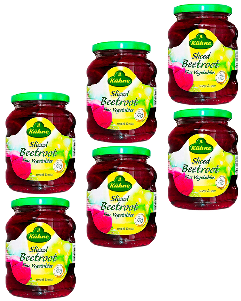 

Свёкла Kuhne ломтиками маринованная 330 гр. - 6 шт