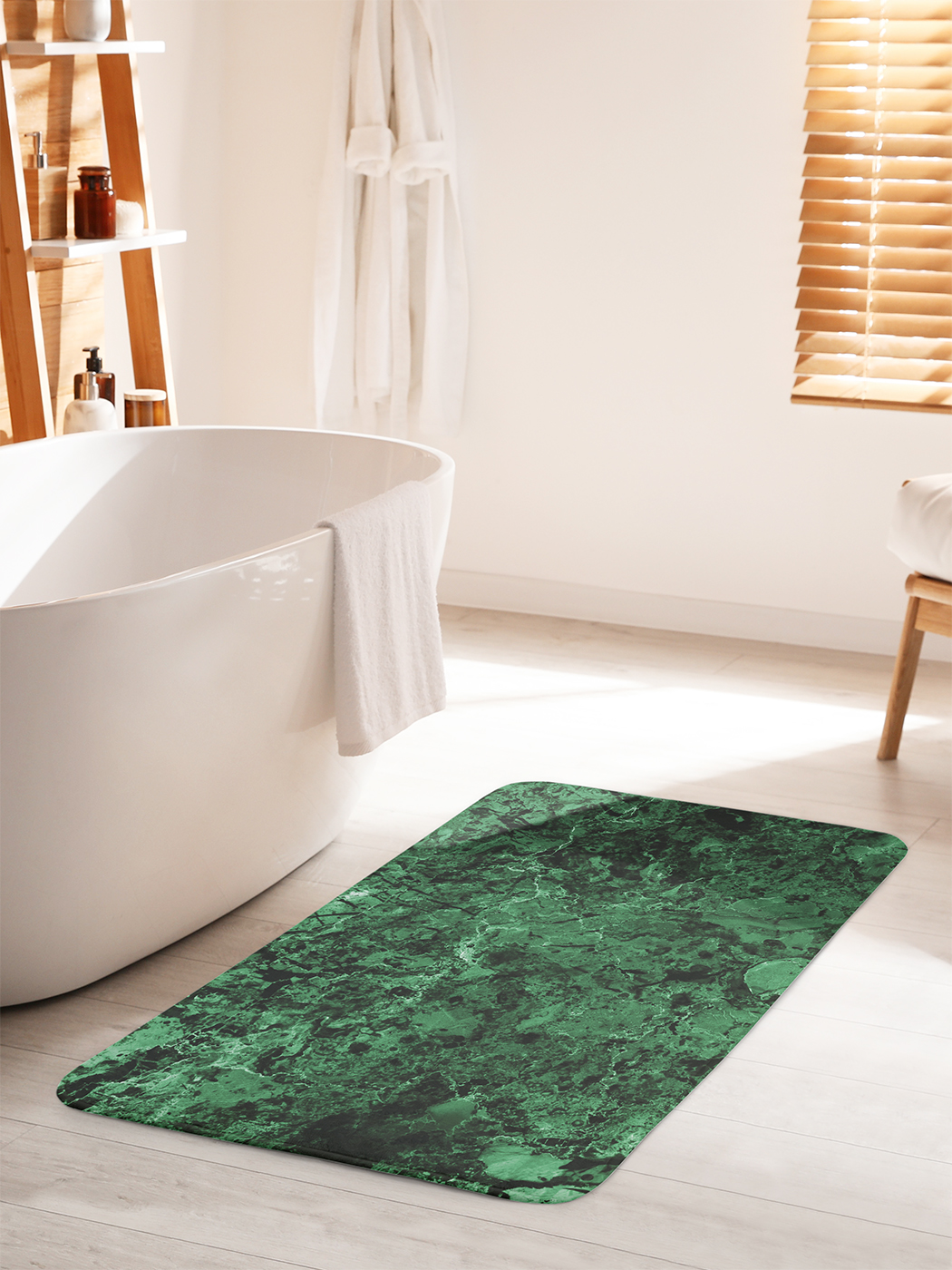 Коврик для ванной туалета JoyArty Зеленый мрамор bath_18900_60x100 1649₽