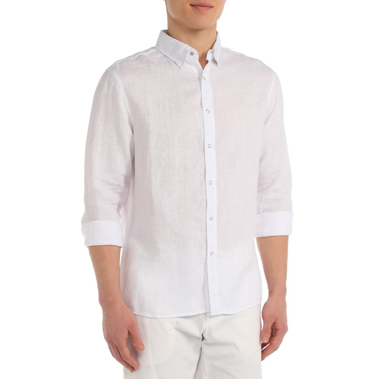 

Рубашка мужская Maison David ML2120 белая 3XL, Белый, ML2120