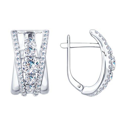 

Серьги из серебра TEO MAORI 894022152, фианит, 894022152