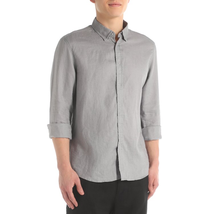 

Рубашка мужская Maison David ML2120 серая 3XL, ML2120