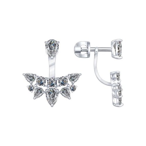 

Серьги пусеты из серебра TEO MAORI 894021936, фианит, 894021936