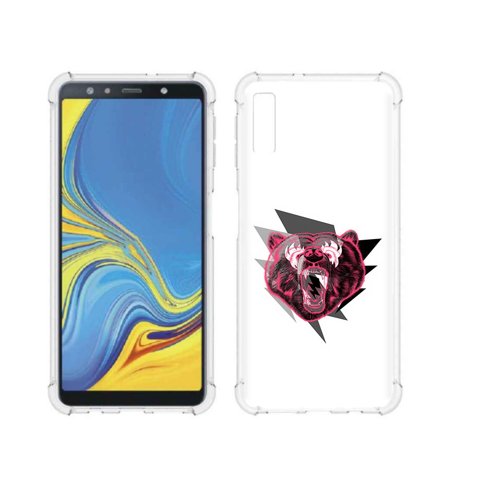 

Чехол MyPads Tocco для Samsung Galaxy A7 (2018) грозовой медведь (PT95255.558.301), Прозрачный, Tocco