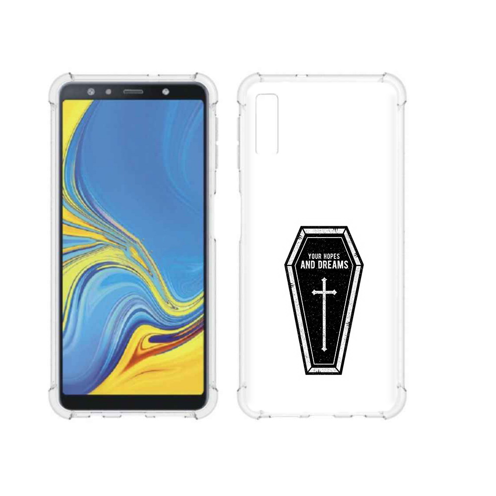

Чехол MyPads Tocco для Samsung Galaxy A7 (2018) гроб с мечтами (PT95255.558.299), Прозрачный, Tocco
