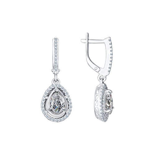 

Серьги из серебра TEO MAORI 894021565, фианит, 894021565