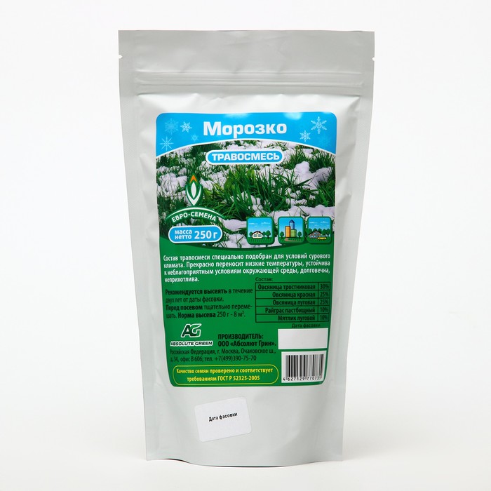 

Семена Газонная травосмесь "Морозко", 250 г