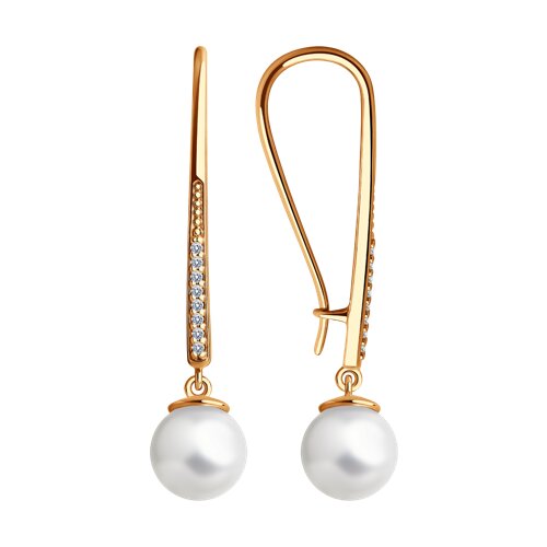 

Серьги из серебра TEO MAORI 893021189, жемчуг культивированный/фианит, 893021189