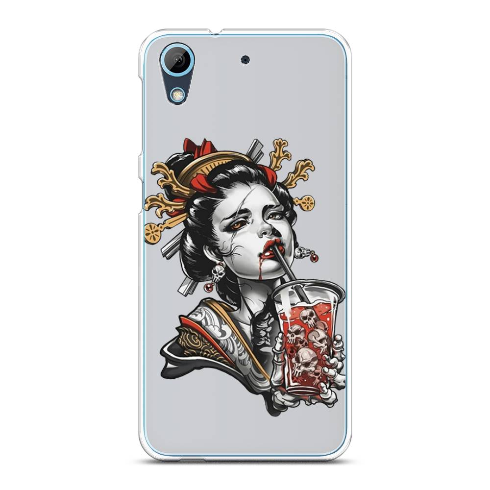 

Чехол на HTC Desire 626 "Опасная гейша", Красный;черный;серый, 101650-4