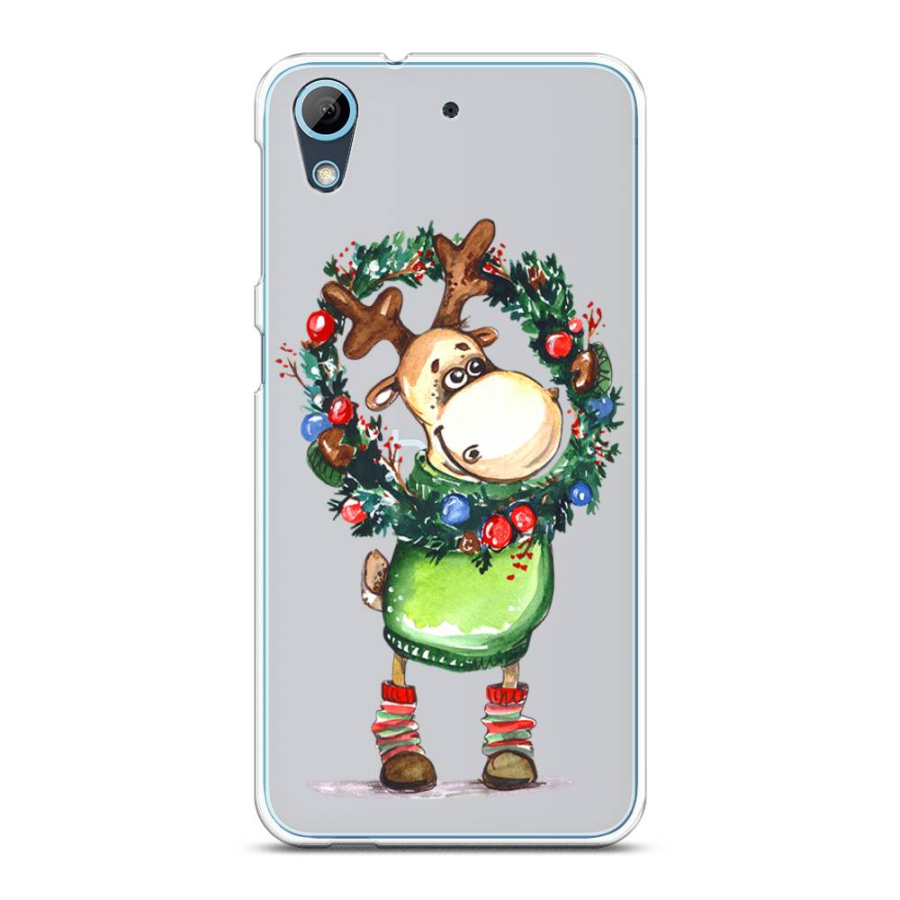 

Чехол на HTC Desire 626 "Олень с новогодним венком", 101650-4