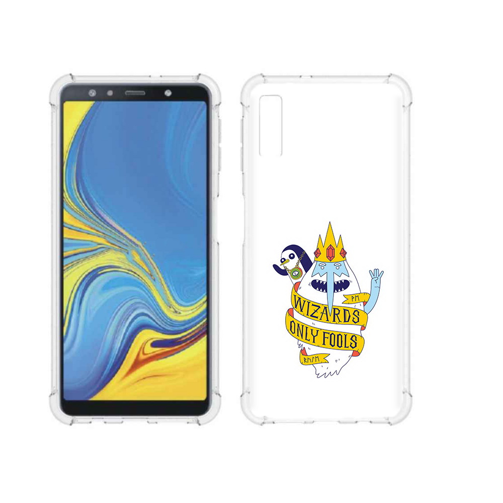 

Чехол MyPads Tocco для Samsung Galaxy A7 (2018) время приключений снежный король, Прозрачный, Tocco