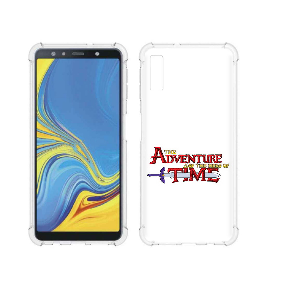 

Чехол MyPads Tocco для Samsung Galaxy A7 (2018) время приключений логотип, Прозрачный, Tocco