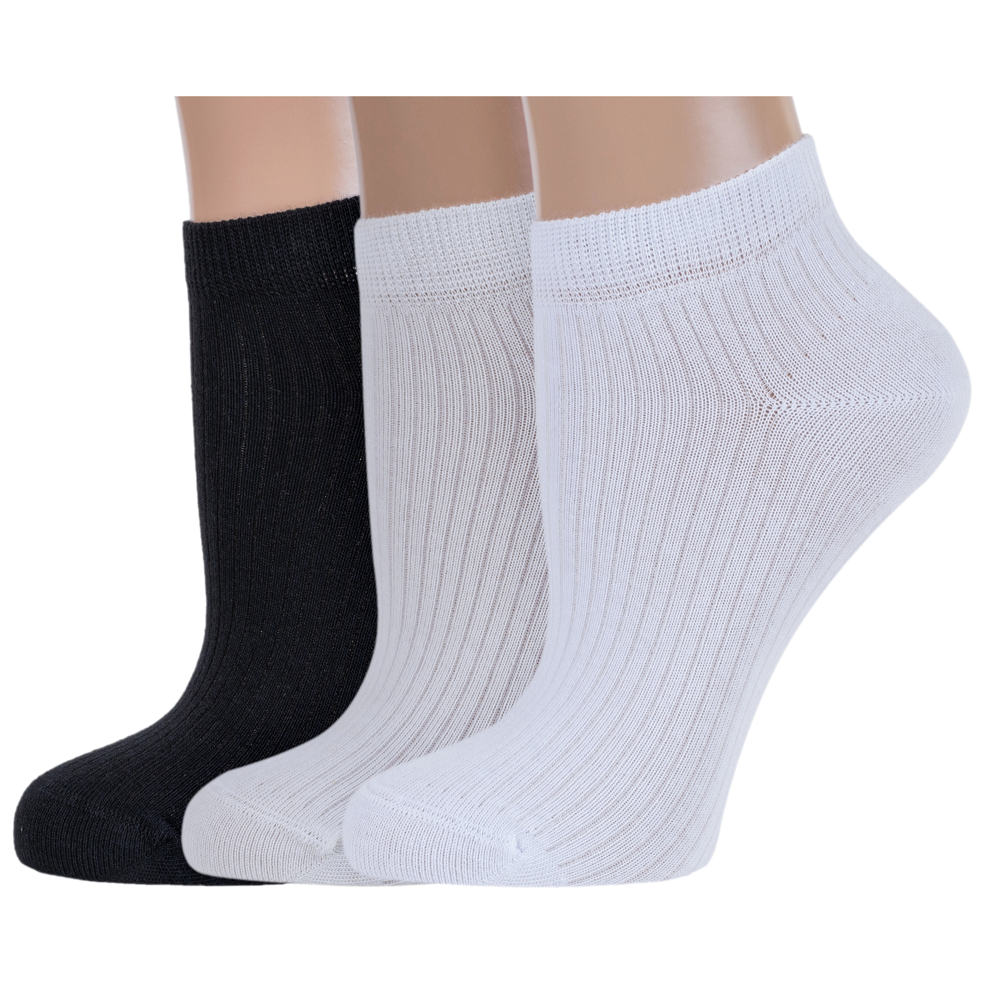 

Комплект носков женских Rusocks 3-Ж3-23835 бежевых; белых; черных 23-25, 3-Ж3-23835