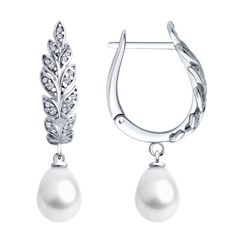 

Серьги из серебра TEO MAORI 892022966, жемчуг культивированный/фианит, 892022966