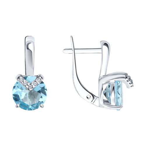 

Серьги из серебра TEO MAORI 892022959, топаз, 892022959