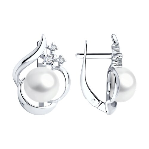 

Серьги из серебра TEO MAORI 892022958, жемчуг культивированный/фианит, 892022958