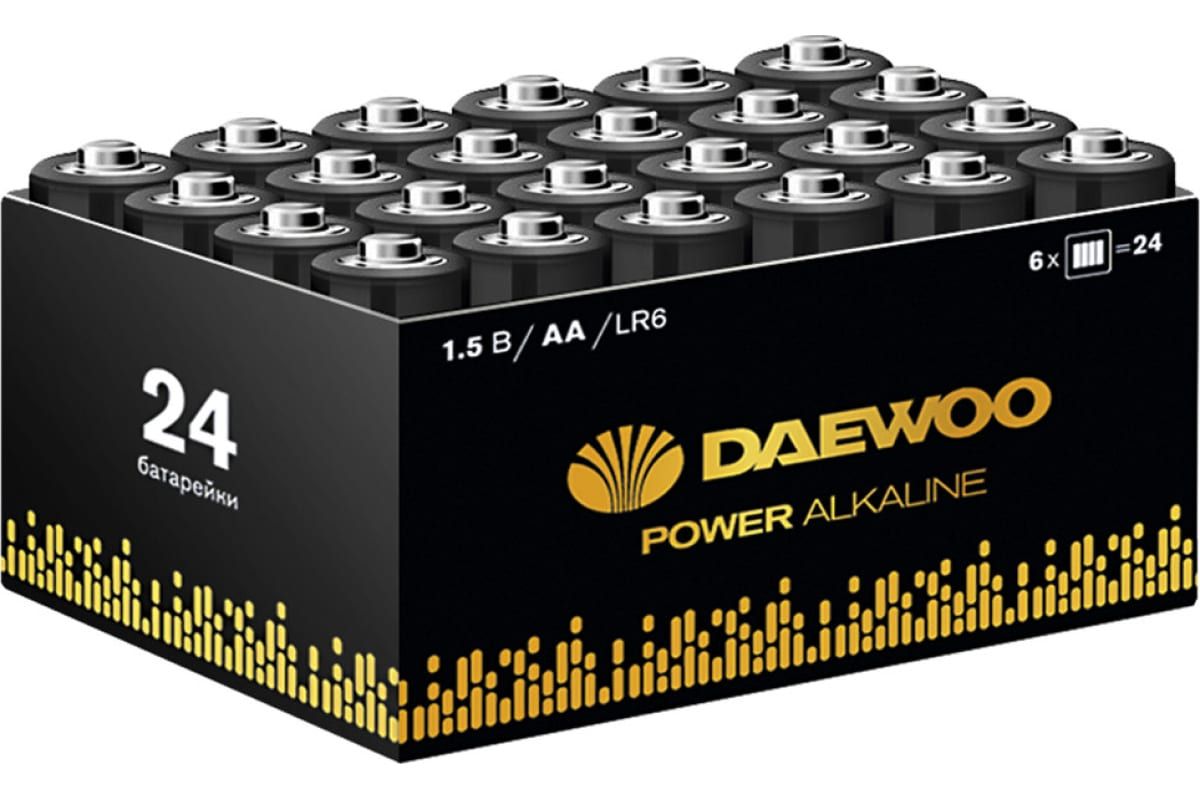 Алкалиновая батарейка DAEWOO LR 6 Power Alkaline Pack-24 5042087