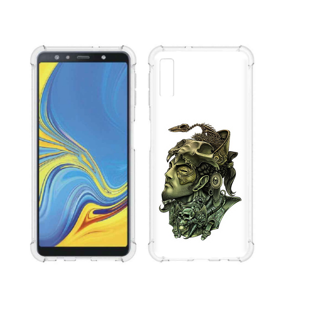 

Чехол MyPads Tocco для Samsung Galaxy A7 (2018) бронзовый воин (PT95255.558.248), Прозрачный, Tocco