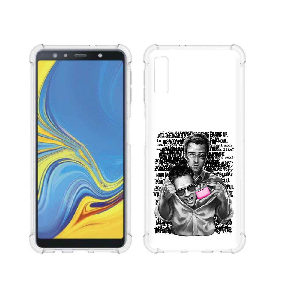 

Чехол MyPads Tocco для Samsung Galaxy A7 (2018) бойцовский клуб (PT95255.558.242), Прозрачный, Tocco